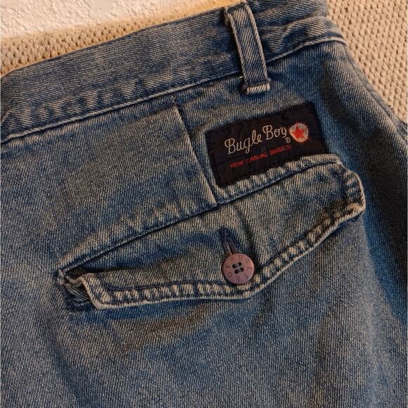 Original Bugle Boy Vintage Jeans 32X29 Blue Fade Pleated Skate Y2K Paint Grunge - Picture 10 of 14